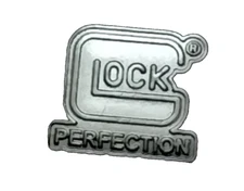 GLOCK PERFECTION Collectible Firearms Handgun Pistol Weapons Pinback NOS NIP