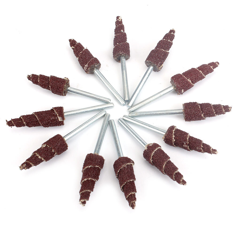 30Pcs Cone Shape Abrasive Sandpaper Flap Sanding Wheel 1/8" Shank 80