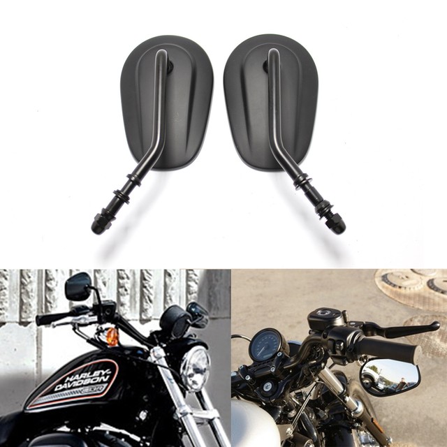 Black Motorcycle Side Mirrors For 19902018 Harley Davidson Sportster