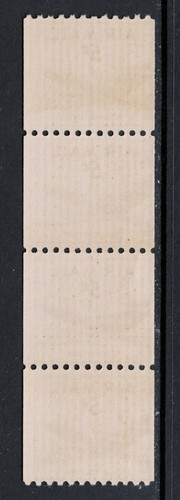SCOTT#C37, 5c CARMINE JOINT LINE STRIP OF 4. F/VF & NH. - Picture 2 of 2
