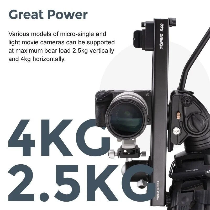 Accsoon TOPRIG S40 Motorized Camera Video Tracking Slider Rail 120° Panorama APP - Image 4 of 4
