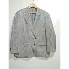 Vintage Tom Rich Collection Grey Silk Multi-Color Sportcoat Made In India 46R