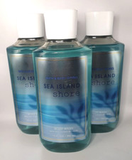 BATH AND BODY WORKS SEA ISLAND SHORE BODY WASH 10 FL OZ SET OF 3 