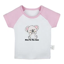 New To The Zoo Funny Tops Newborn Baby T-shirts Infant Animal Koala Graphic Tees
