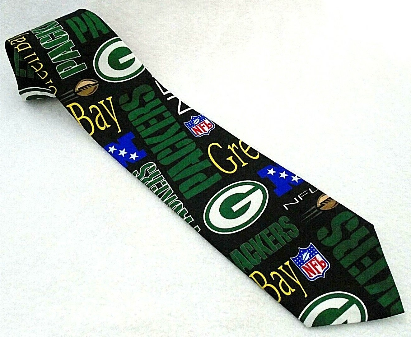 Vintage NFL Green Bay Packers Necktie by Ralph Marlin Football Necktie