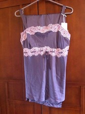Ensemble de nuit dentelle grise rose Secret Possessions taille 14 neuf avec étiquettes