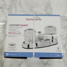Home Pointe Lavatory Faucet With Pop-up, 2 Acrylic Handles Chrome 242436  New B8