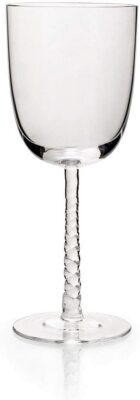 New MICHAEL ARAM CRYSTAL TWIST WATER GLASS 12oz