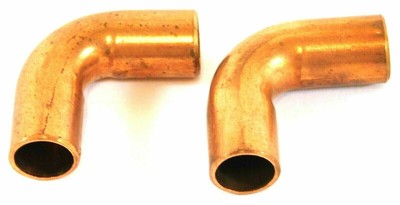 Mueller W 02621 Wrot Copper 90° Elbows 3/8'' Tube Size C x C (Pack of 2)