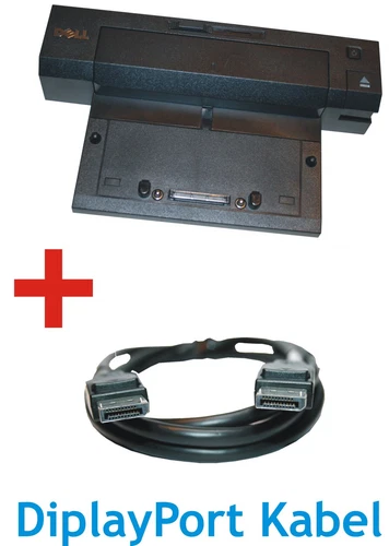 Dell E-Port Plus PR02X Dockingstation für M4600 und M4700 + DisplayPort Kabel - Bild 1 von 3
