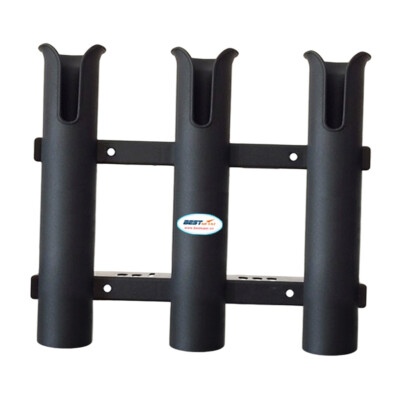 Black Plastic Fishing 3 Rod Holders 12" Marine Tube Storage Rack Stand |  eBay