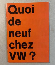 Brochure Quoi de neuf chez VW ? ( Volkswagen Coccinelle, VW 1600 TL, Variant ..)