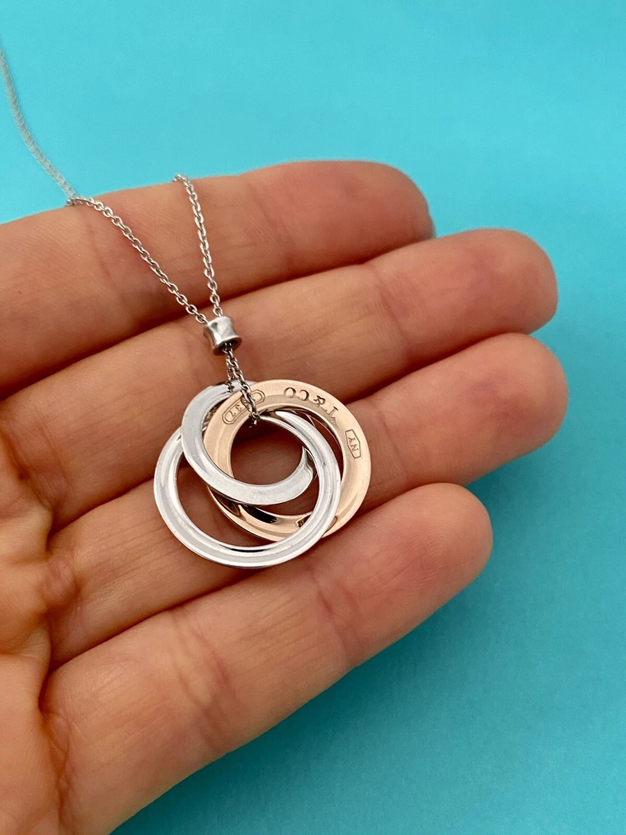 Tiffany interlocking circles necklace online gold and silver
