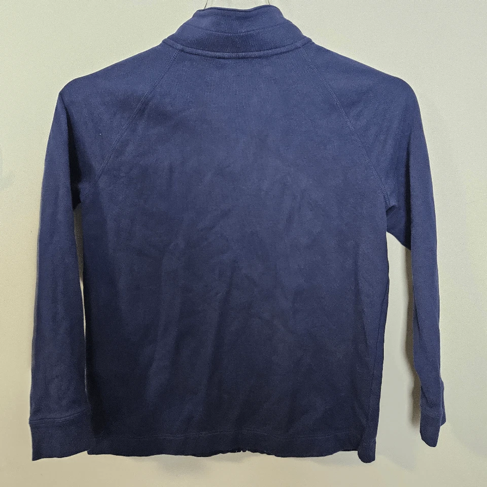 Lilly Pulitzer Little Leona Cremallera Completa Prendas Exteriores Chaqueta 30253 Azul Marino Ojales Borde Gir Foto 3 de 4