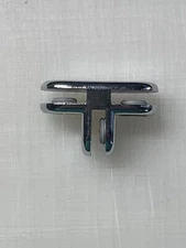 4 Pcs Chrome 3 Way T Glass Cube Connector Clip 3/16" Tempered Glass Shelf Clips