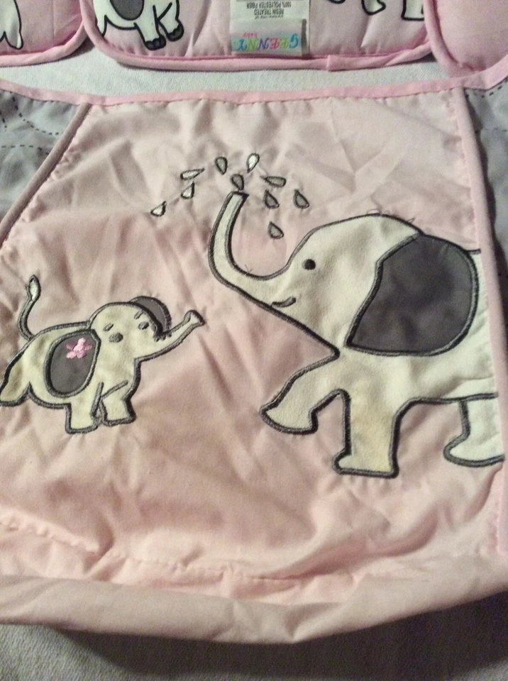 Colgantes de pared para bebé Geenny 3 elefante mamá y cuna para bebé con soporte para juguetes Foto 4 de 4