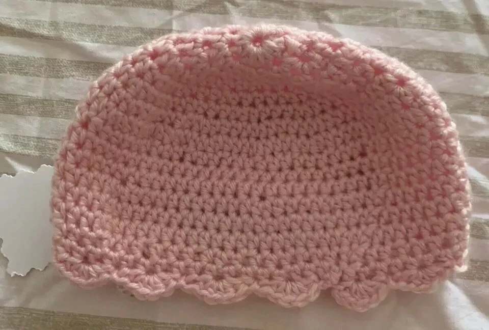Chapéu gorro de malha de crochê rosa bebê meninas recém-nascidos até 3 meses botas de malha branca - Imagem 4 de 4
