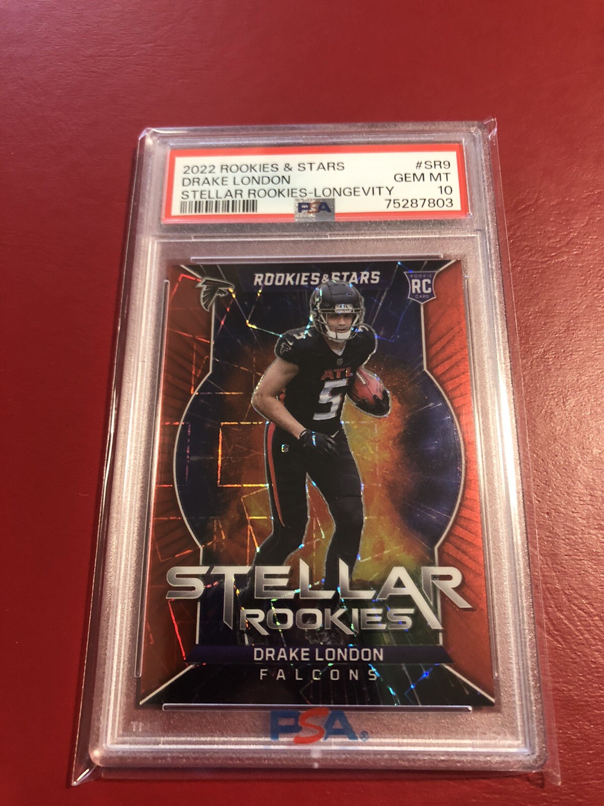 Drake London Panini Rookies & Stars Stellar Rookies #SR9 Longevity