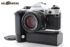 【EXC+5】Canon AE-1 Program Silver SLR Camera 50mm f1.4 Motor Drive MA From JAPAN