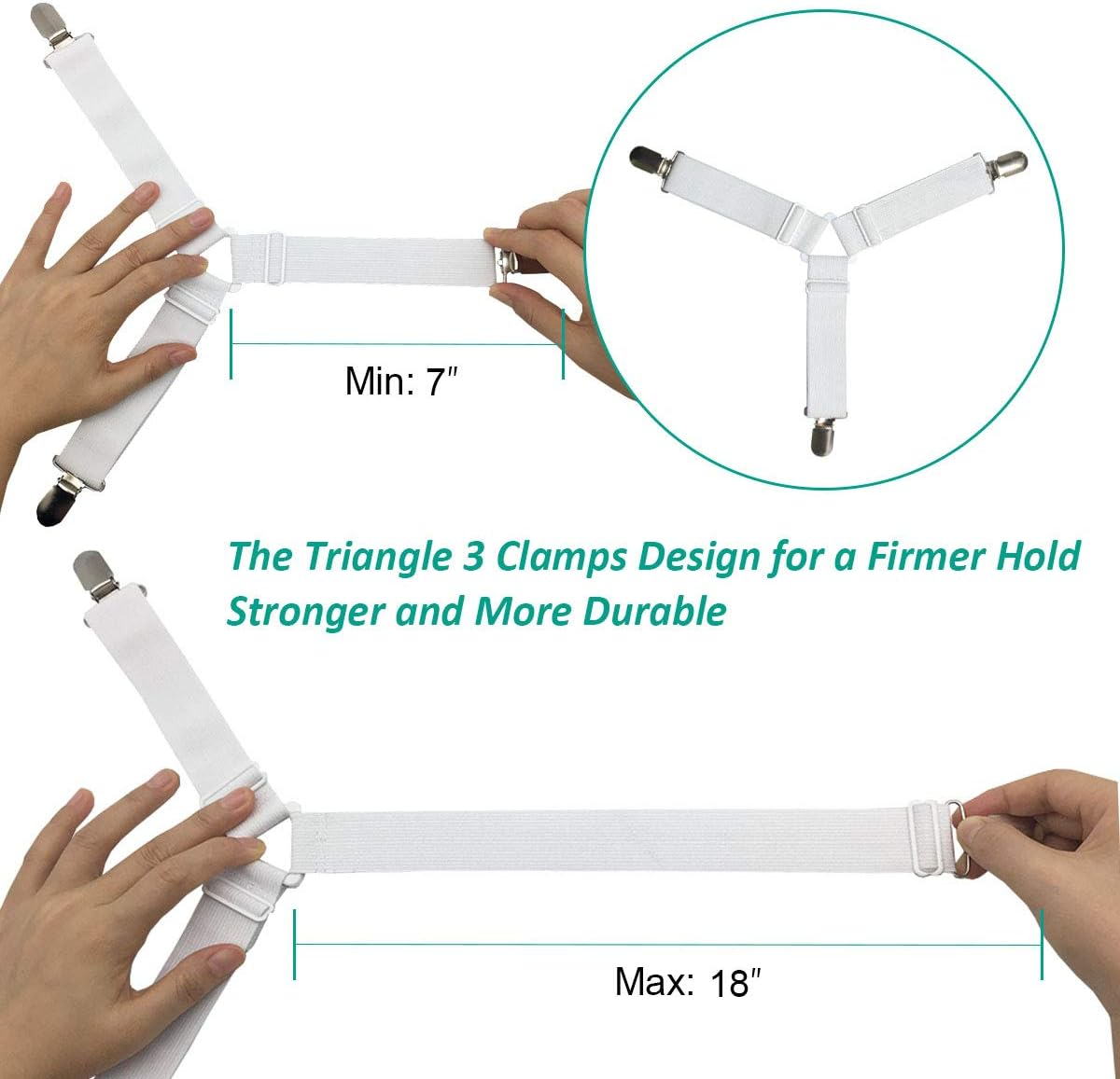 Raytour Bed Sheet Holder Straps Sheet Stays Keepers Bedsheet Holders