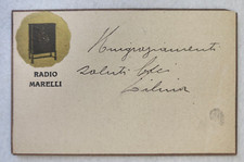 CARTOLINA PUBBLICITARIE RADIO MARELLI VIAGGIATA 1932 TARGHETTA FORMATO PICCOLO