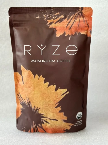 RYZE Mushroom Coffee, 6 Adaptogenic Mushrooms, USDA Organic, Instant Coffee