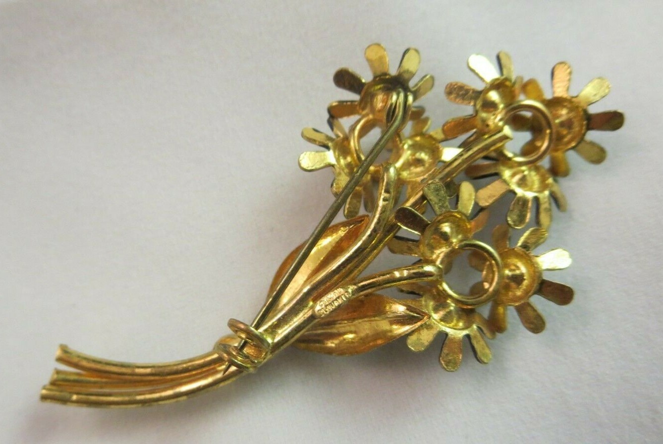 Broche Vintage Dress Clip - Chien Terrier Tchèque Signé 'Czechoslovakia' - Épingle Coulissante Rétro