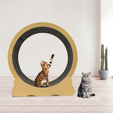 Cat Toys Circle Track Interactive Pet Wood Cat Exercise Wheel Cat Running Wheel
