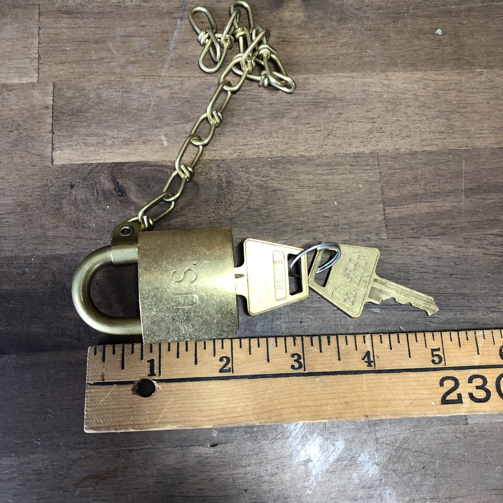 Vintage American Lock Company U.S. Military Brass Padlock Two Keys eBay