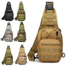 Tactical Outdoor Sling Bag Military MOLLE Crossbody Pack Chest Shoulder Backpack