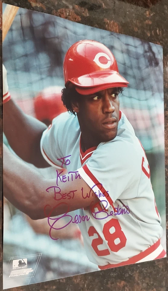 César Cedeno Autógrafo 8x10 Fotografía MLB Cincinnati Reds Houston Astros Foto 4 de 4