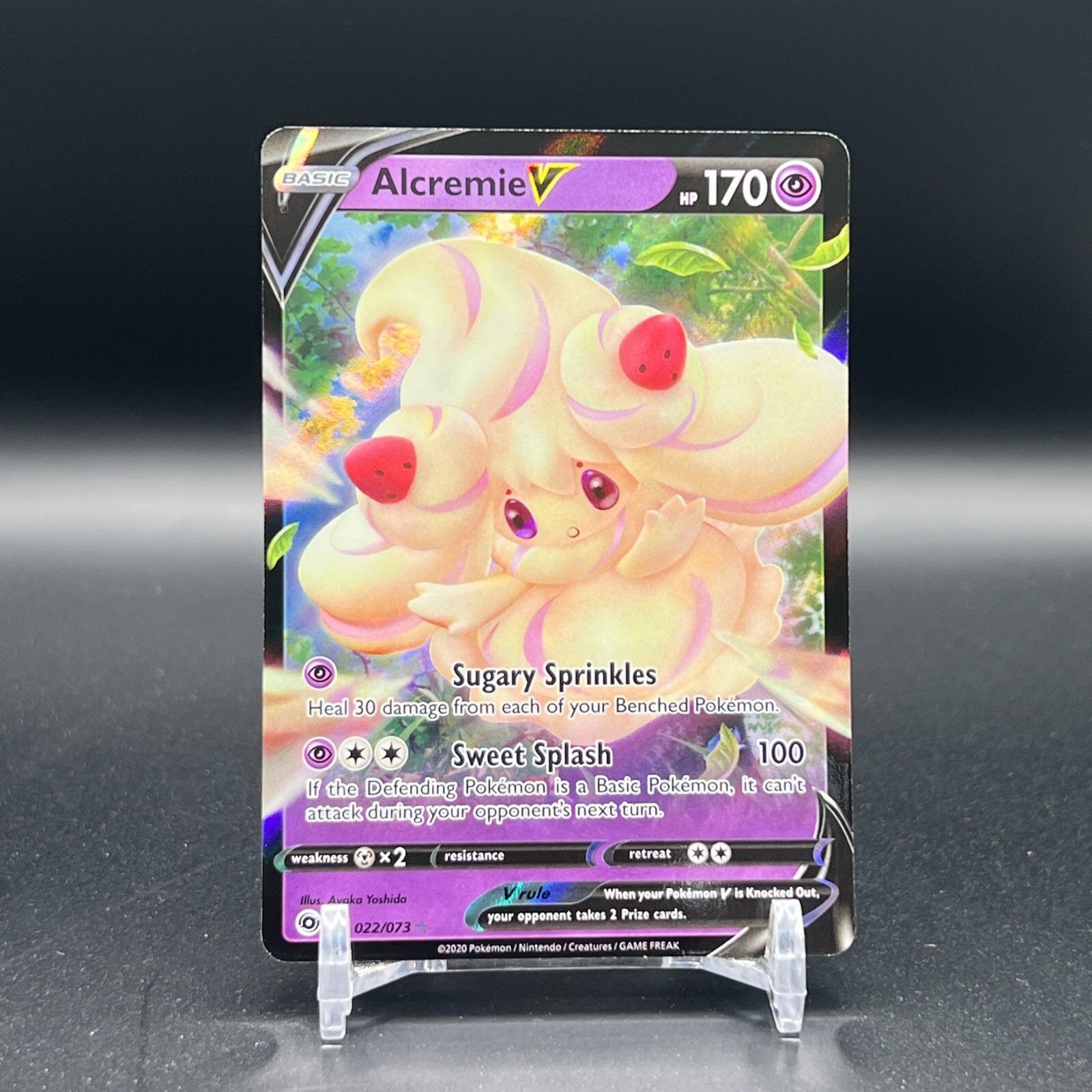 Alcremie V 022/073 Ultra Rare Holo Pokemon Card NM