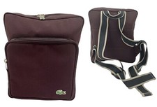 LACOSTE BACKPACK Small Vintage L71 Knapsack Rucksack Bag Casual 12 Plum NEW