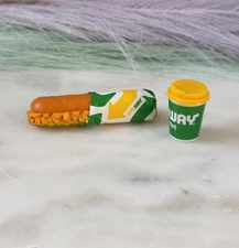 Mini Foodie Brands Zuru Subway Sandwiches Footlong Lot Of 2 Coffee Cup