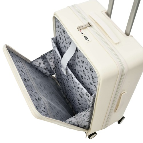 Japan Disney Store Exclusive Mickey Suitcase (M) 59L Ivory DISNEY TRAVEL New JPN - Picture 10 of 15