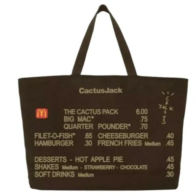 Travis Scott Menu Tote Brown X Mac Donald Cactus Jack Neu Nie Used Rare