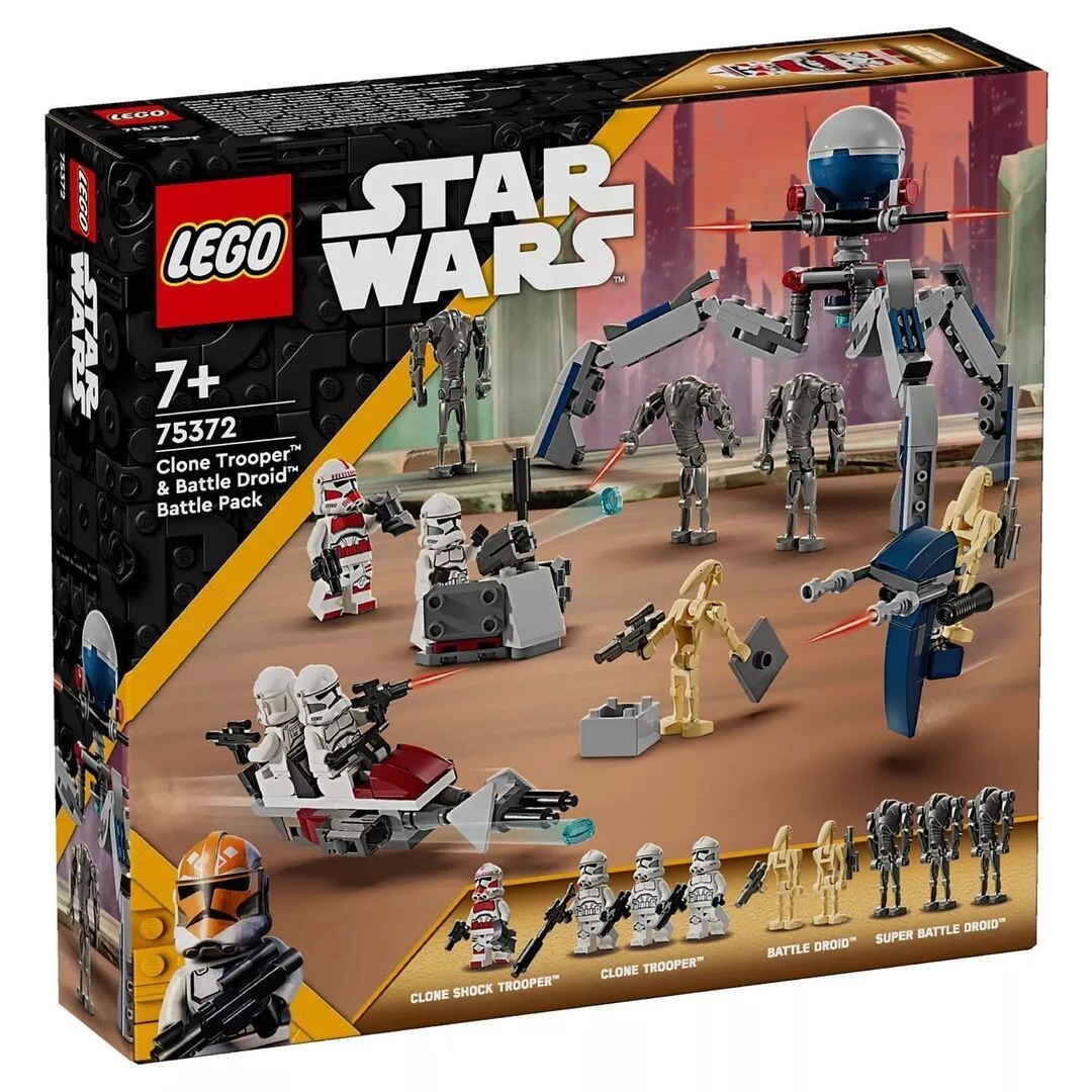 LEGO, LEGO 75372 Clone Trooper & Battle Droid Pack, Multi Format And  Universal