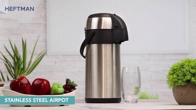 HEFTMAN Hot Water Flask Stainless Steel Leak Proof Thermal Safety Lock 3  Litre | eBay