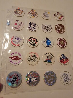 Lot Of 20 Vintage POGs Misc. Hog Heaven Bad Bratz J's Nyanko Cat Beach Shark