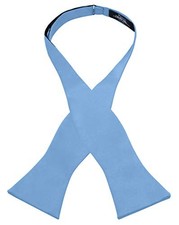 Men's Self-Tie Satin Bow Tie - Faux Silk for Wedding Tuxedo Light Blue