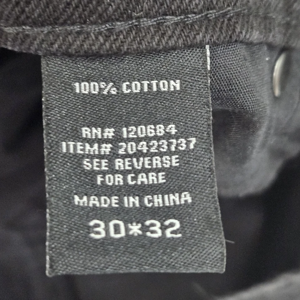 Pantalones de mezclilla para hombre Hot Topic 30X32 negros calavera alambre de púas indie sleaze punk gótico Foto 3 de 4