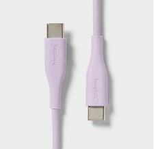 heyday USB-C to USB-C Cord Fast Charging 3' Cable - Pastel Lavender