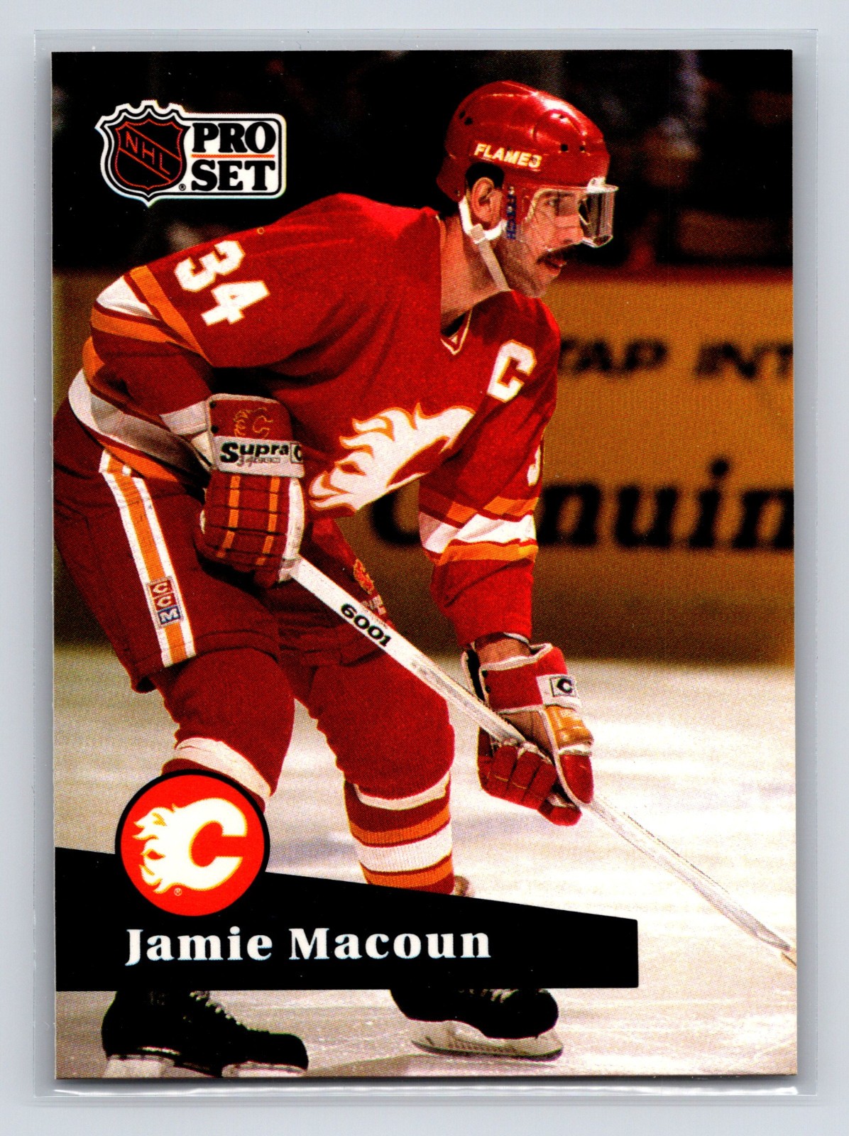 1991-92 Pro Set - Jamie Macoun #38 Calgary Flames Hockey Card