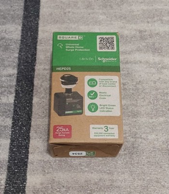 Square D by Schneider Electric HEPD25 Home Electronics Protective Device - NEW D