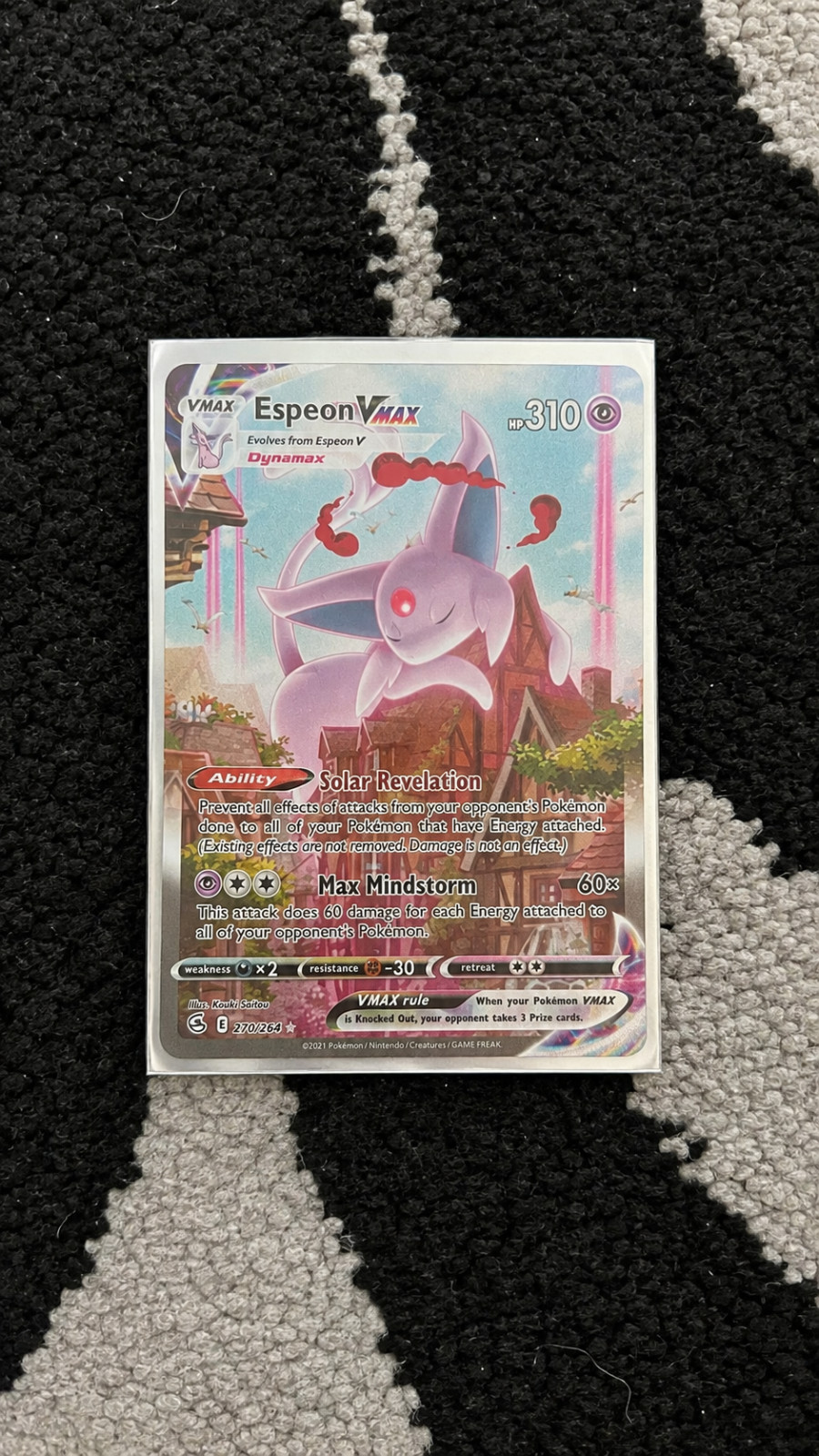 Espeon VMAX (Alternate Art Secret) 270/264 Swsh08: Fusion Strike Holo