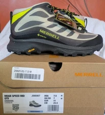 NEW GoreTex Merrell MOAB SPEED MID GTX, Men's Size 7.5 M in Charcoal !!