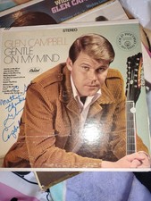 Glen Campbell Gentle On My Mind Autographed Original Vinyl Record