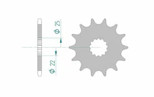 35729 - Standard Steel Sprocket 27500 520 Compatible with Suzuki SV 650 ABS 