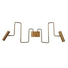Pivot Double Wall Sconce with Articulating Arms Made in Brass