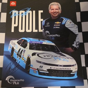 Brennan Poole Signed NASCAR Photo Finance Pro Plus #44 Not Authenticated